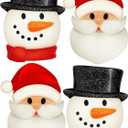 Mudder Christmas Porch Light Covers Christmas Outdoor Decoration Gnome Xmas Holiday Light Covers for Porch Garage Front Door Hanging(Snowman, Santa,4 Pcs)