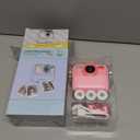 Kids Instant Digital Cameras for Boys and Girls, 1080P HD Dual-Lens Selfie Digital Camera with Print Paper & 32G Card, Christmas Birthday Gifts Toys for Toddler and Teenagers Age 3-16 Years Old (Pink)