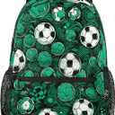 College Backpack for Women Men, Football Soccer Large Capacity School Bookbag, Lightweight Travel Backpack for Weekender Business Hiking
