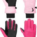 SATINIOR 2 Pairs Kids Waterproof Winter Snow Gloves Ski Gloves for Boy Girl Outdoor Warm Thickening Snowboard 10-15Y