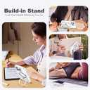 TIANLI Designed for iPhone 13 Pro Case with Magnetic Invisible Ring Stand [Compatible with Mag-Safe] [Military Drop Protection] Shockproof Anti-Slip Cover for Men Women,Sliver (Silver)