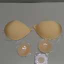 Invisible Strapless Sticky Bra Push up for Women, Ultra Adhesive Bra for Backless Dress, Cleavage Bra Lift Novelty Bras (B Cup, Light Beige)