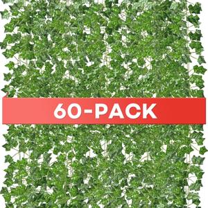 60 Pack 420 Feet Vines,Ivy,Ivy Garland,Fake Ivy,Fake Leaves,Ivy Vines,Artificial Vines,Green Vines,Leaves Room Decor,Vines for Bedroom,Wall Decor,Wedding Party