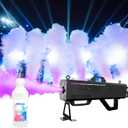1500W Smoke Gun for Party, Handheld Fog Machine Cannon with LED Lights, Perfect for Spooky Halloween, Stage Shows and Club Night with a Bottle of Fog Machine Liquid