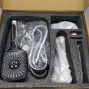 Shower Head with Handheld, 12 Inch Dual Shower Head with Extention Arm, High Pressure Rain Shower Heads, Rainfall Waterfall Showerhead with 3-Way Diverter - Height/Angle Adjustable(Chrome)