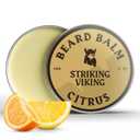 Striking Viking Beard Balm for Men  Light Hold, Citrus, 2 Oz - Leave-in Beard Conditioner with Shea Butter, Tea Tree, Argan & Jojoba Oils - Smooth, Shape, Moisturize & Soften Coarse, Dry Facial Hair (2 Ounce (Pack of 1))