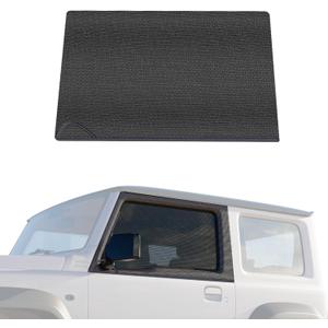 Pair of Front Window Sun Shades and Breathable Mesh Side Window Sunshades for 1997-2024 Jeep Wrangler TJ JK JL & Gladiator JT, Anti-UV Stretchy Sun Screen Net for Baby/Pets/Camping
