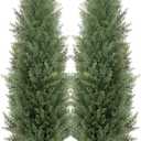 Bellacat 4ft UV Resistant Artificial Topiary Trees Outdoor, 48in Faux Cedar Tree with Full & Realistic Leaves, Fake Cypress Tree for Front Door Proch Patio Deck Balcony Yard Decor 2Pack