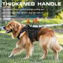 Tactical Dog Harness Medium Sized, Heavy Duty No Pull Dog Harness with Handle, Easy On and Off Service Dog Vest with Molle System, Reflective Pet Vest for Walking Hiking Training