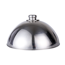Rounded Silver Dish Lid, 12.6 Inches Diameter, 6 Inches Height