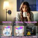 YHCDLAMP Battery Operated Wall Sconce Light with Remote Control, Dimmable Wall Sconce Set of 2 with White Fabric Shade, Wireless Battery Operated Wall Lamp for Bedroom Living Room, Bulb Included