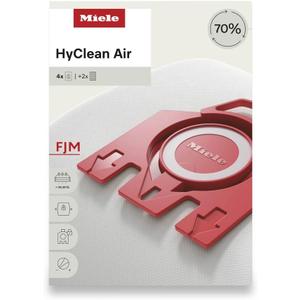 Miele AirClean 3D Efficiency Dust Bag, Type FJM, 4 Bags & 2 Filters, White (4 Count(Pack of 1))