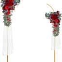 Metal Arch Backdrop Stand, Gold Curved Top Wedding Arch Set of 2 (7.5FT/6.2FT) Wedding Arches Frames for Ceremony, Baby Shower,Birthday Party, Anniversary Graduation Decorations