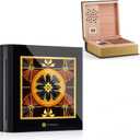 L26L Book Cigar Humidor for 80 Cigars Decorative Book Style Humidor Box Spanish Cedar Lining, Piano Lacquer Finish, Digital Hygrometer, Magnetic Seal Gift for Cigar Aficionados, Black | Book Style Design, Cedar Lining, Piano Lacquer, Digital Hygrometer, Magnetic Seal, For Cigar Aficionados, 80 Cigars