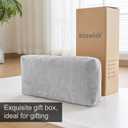 Chenille Neck Pillow for Sofa - Adjustable Headrest, Non-Slip Neck Support Cushion for Pain Relief, Comfortable Chair Pillow, Grey