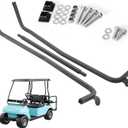 10L0L Golf Cart Front Roof Strut Brackets for Club Car DS 2000-up with Steel Screw Bushings Repair Kit, Heavy Duty Strut Support Reinforcement Repair
