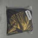 Ginkgo Leaf Decorative Lumbar Throw Pillow Covers Gold Black Small Couch Cushion Covers 12x20 Pattern Modern Square Pillowcase Set of 2 for Bench Sofa Bed Bedroom Living Room Home Decor
