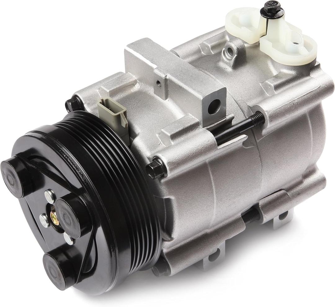 ECCPP AC Compressor with Clutch 1994-2007 Fit for Ford for F-150 for F-250 for F-350 for F450 for F550 for Ford Mustang for Mercury Cougar 4.6L 5.4L 6.8L AC Compressor 6 Grooves FS10