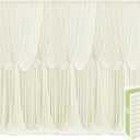 10 Panels Ivory Backdrop Curtains for Wedding Party Wrinkle Free Backdrops Curtain Drapes Fabric Decorations Photo Back Drop Cloth for Baby Shower Photography Stage Reception 50ft(W) x 12ft(H)