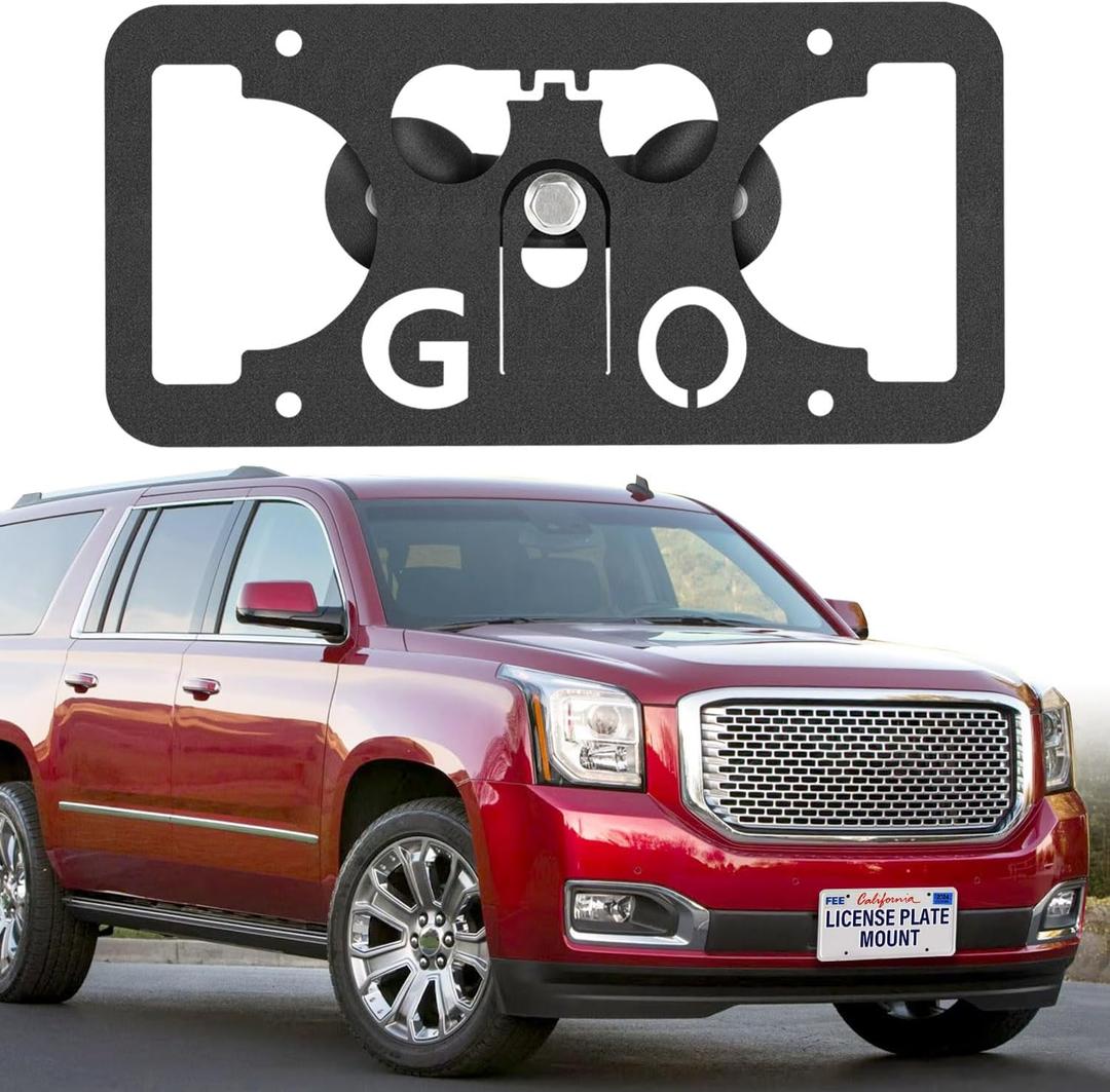 No Drill Front License Plate Bracket Mount Kit Compatible with GMC Yukon Yukon 2015-2025, Front Bumper License Plate Mounting Kit