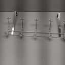 Over The Door Towel Hooks with Crystal Knobs, 10 Hook Heavy Duty Doors Hanger Rack for Bathroom, No Drill Slim Over Door Organizer for Bedroom Closet, Holds Coats Towels Robes Bags Purse (Silvery)