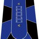 nuveti 70 x 35 Inch Texas Hold'em Poker Mat Portable Rubber Poker Table Top Water Waterproof, Noise Reduction Poker Table Top for Any Tabletop Game (Lanhuawen8)