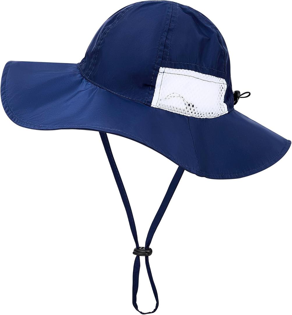 Kids Bucket Hat UPF 50+ Sun Hats for Toddler Beach Hat Boys Girls Wide Brim Kids Fishing Safari Hat Outdoor