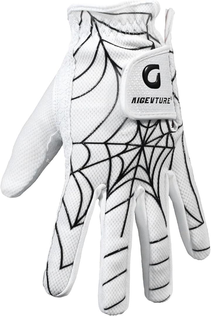 Golf Gloves Kids Junior Toddlers Left Hand Children's Premium Youth Golf Gloves Boys Girls (XL(Age11-14)White)