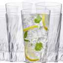 US Acrylic Palmetto [Set of 16] 20 ounce Plastic Stackable Water Tumblers in Clear, Lightweight Value Set of Drinking Cups, Reusable, BPA-free, Made in the USA, Top-rack Dishwasher Safe