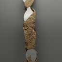 Qunclay Teardrop Mirror Wall Art Decorative Mirror Wall Decor Long Narrow Hanging Art for Apartment Living Room Bathroom Bedroom Entryway (Gold,4 Pcs)