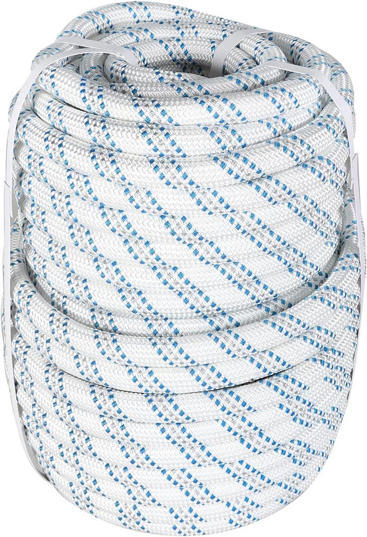 3/4In x 150FT Double Braid Polyester Arborist Bull Rope Tree Rigging Line for Flagpole Halyard, Pet Leash, Clothesline, Rigging, Swing