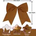 2 x 12Pcs Vintage Velvet Bows Christmas Tree Decorations,6 Inch Brown Xmas Ornaments for Tree Home Party Front Door Wreath Holiday Indoor Inside Decor