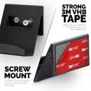 BRAINWAVZ 2 Pack Metal Controller Holder Stand Wall Mount for Xbox, PS5, PS4, PC & More Gaming Accessories, Adhesive & Screw Universal Fit (Black)