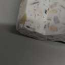 Zig Zag Terrazzo Stone Soap Dish for Bathroom Sink - Concrete Soap Saver for Bar Soap Holder for Shower - Sponge Holder - Self Draining Soap Dish Holder - Kitchen Soap Tray (White)