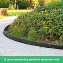 3-Inch x 100 FT Landscape Edging Border Kit with 150 Stakes, Plastic Garden Edging Border, Flexible No Dig Lawn Edging Border for Garden Flower Beds Yard Pathway Paver (Black)