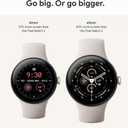 Google Pixel Watch 3 (41mm) 2024 Model - Android Smartwatch, Heart Rate Tracking, Fitbit Advanced Running, Fitness Insights, 24-Hour Battery - Matte Black Aluminum Case - Obsidian Band - Wi-Fi