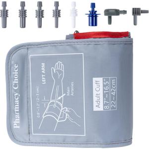 Large Blood Pressure Cuff, Adult Cuff, Compatible with Most Monitors, ARM Blood Pressure Replacement Cuff with 8 Connectors (8.7"-16.5")