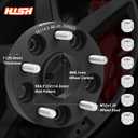 HISH 5x114.3 Wheel Spacers, Forged 1 Inch Wheel Spacer with Hubcentric 5x4.5 66.1mm Bore M12x1.25 Lugs, 6061-T6 Aluminum Alloy, Fit for 370Z 350Z 240SX 300ZX GTR Murano Maxima Sentra
