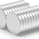 Strong Neodymium Rare Earth Magnets for Crafts, Heavy Duty Round Small Magnets, 0.63 x 0.12 Inch, 20 PCS, Black (Silver)