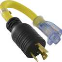 Conntek PL520520 NEMA L5-20P to NEMA 5-15/20R Pigtail Adapter, UL Listed