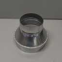 6 Inch to 4 Inch Duct Reducer Increaser Galvanized Steel Air Duct Adapter Round Crimped Pipe Connector Fitting Coupling for HVAC Ventilation Systems