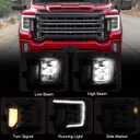 Full LED Headlight Assembly Compatible with GMC Sierra 2500HD 3500HD 2020 2021 2022 2023 Head Light (Only for Full LED Model) Left Driver Side 86788463