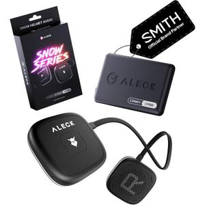 ALECK Snow Series Core Wireless Bluetooth Speakers for Audio-Ready Ski & Snowboard Helmets, Glove Friendly Controls, Hands-Free Mic