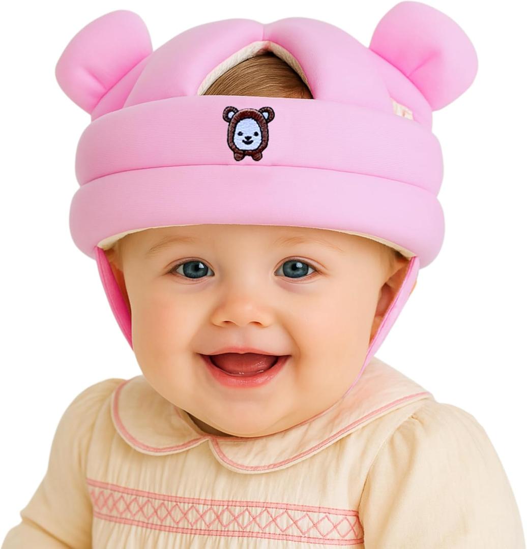 Baby Head Protector for Crawling Walking, Infant Helmet with Foam Bumpers, Adjustable Baby Helmet for Crawling Walking, Toddler Helmet - Head Protector for Baby Walking 12-36 Months.