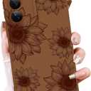 OOK Floral Case for Samsung Galaxy S26 Plus, Cute Sunflower Blooms, Brown | Soft TPU, Shockproof Protective Flower Phone Cover for Women & Girls