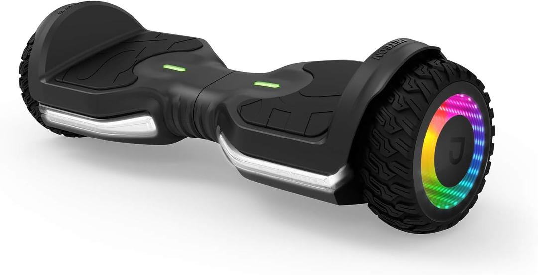 Jetson Self Balancing Hoverboard with Built in Bluetooth Speaker | Includes All Terrain Tires | LED Lights (Black)