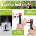 100pcs Drip Irrigation Emitters for 1/4" Drip Irrigation Tubing,Adjustable 360 Degree Water Flow Drippers on 5" Arrow Stake, Garden Irrigation Drippers for (4-7mm) Watering System Kit