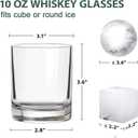Whiskey Glasses Set of 6, 10 Oz Old Fashioned Glass Cocktail Glasses, Lowball Glasses Tumbler, Clear Glass Cups for Bourbon Whiskey Scotch Rum Juice, Whiskey Gifts for Men