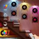 RGB USB Rechargeable Picture Lights, Gold 2600mAh Battery Operated Art Lights for Paintings Wireless Light Over Picture Frame Cordless LED Gallery Wall Light Remote Spotlight for Poster Photo Artwork