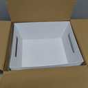 MADHOLLY 6 Set Baskets for Gifts Empty - Sturdy Kraft Gift Basket Kit with Cellophane Wrap and Pull Bows for Easter, Wedding, Baby Shower, Mother's Day, Birthday Gift Wrapping, White